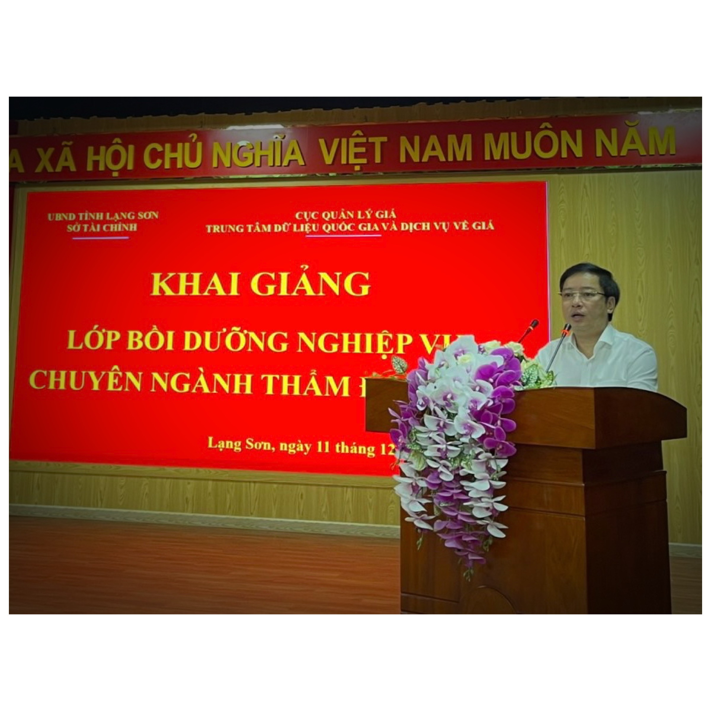 Khai giảng khoá Bồi dưỡng nghiệp vụ chuyên ngành thẩm định giá (thẩm định giá nhà nước) tại tỉnh Lạng Sơn
